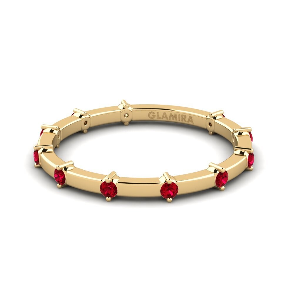 Circonita Roja Anillo apilable Neema - B
