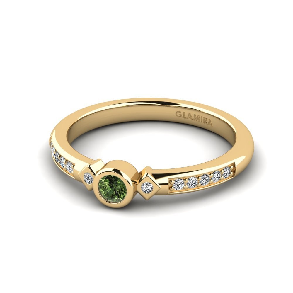 Green Sapphire Stackable Ring Orrica - A