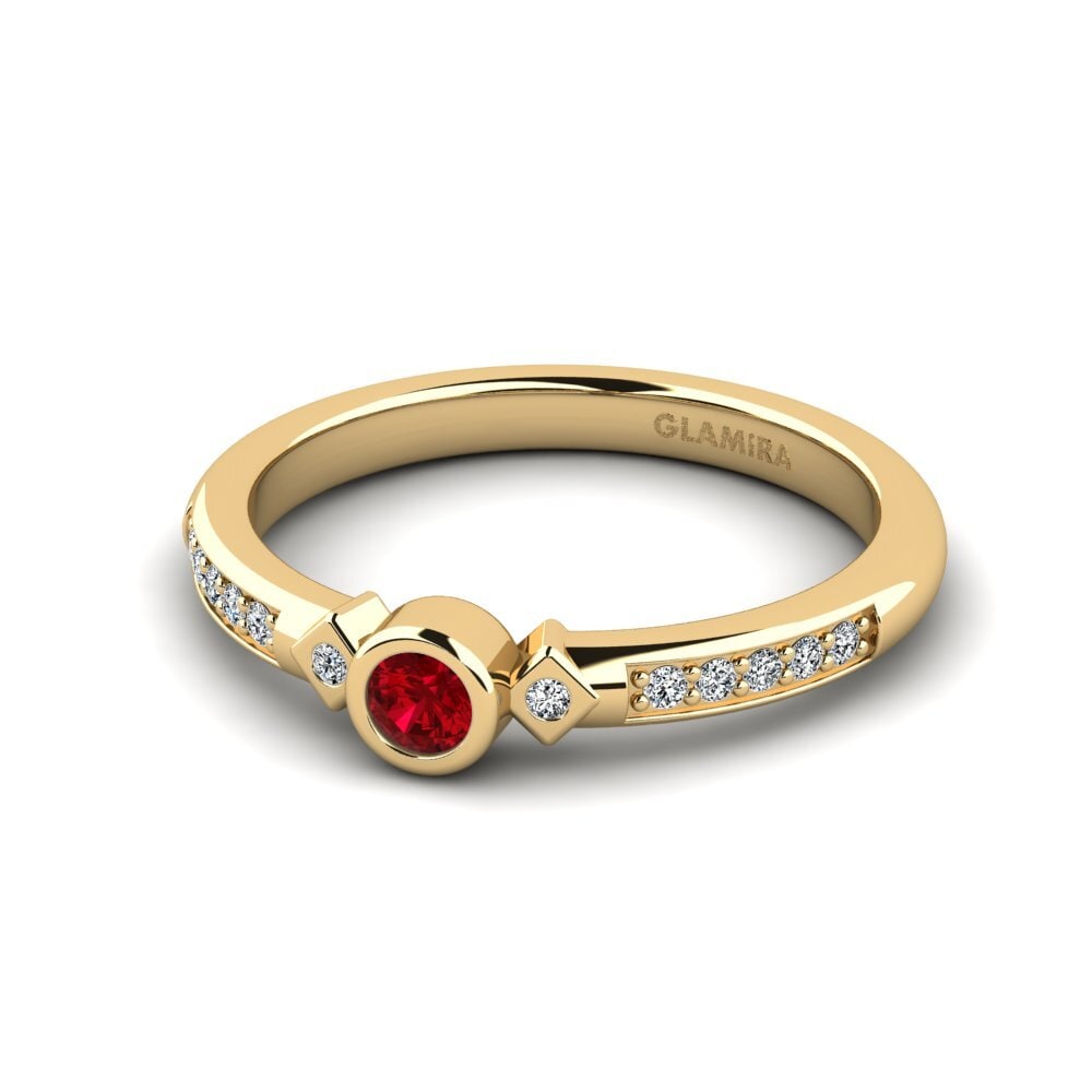 Circonita Roja Anillo apilable Orrica - A