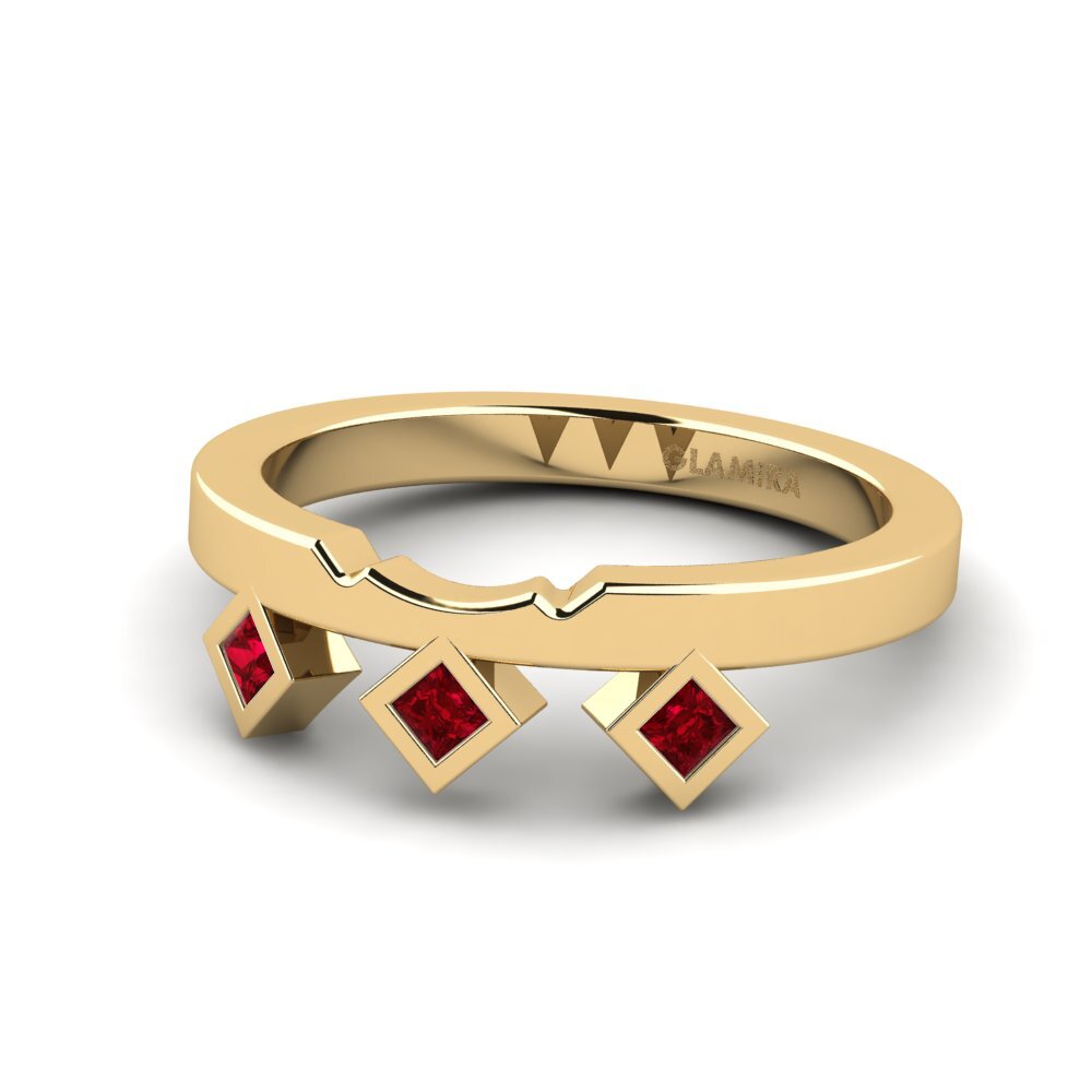 Circonita Roja Anillo apilable Orrica - B