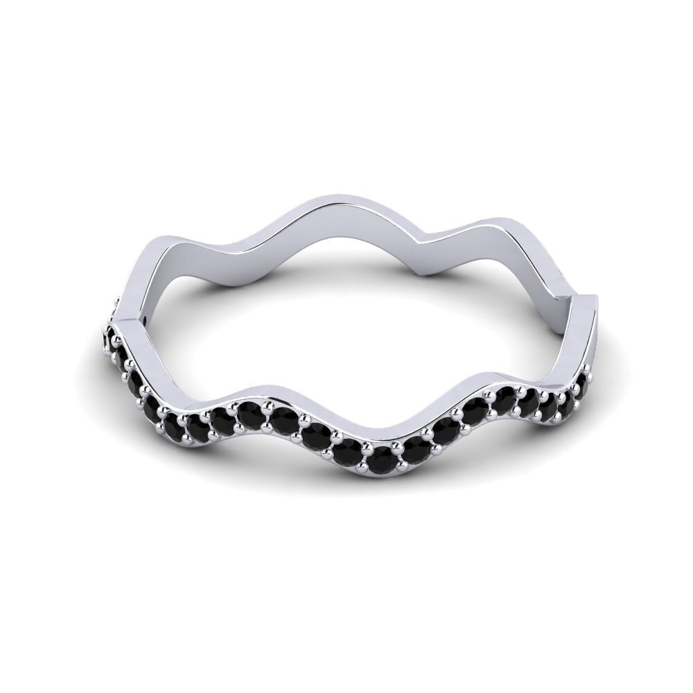 Diamante Negro Anillo apilable Prenat - B