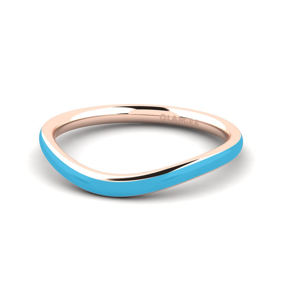 Rotgold 585 Stapelbarer Ring Sallans - B