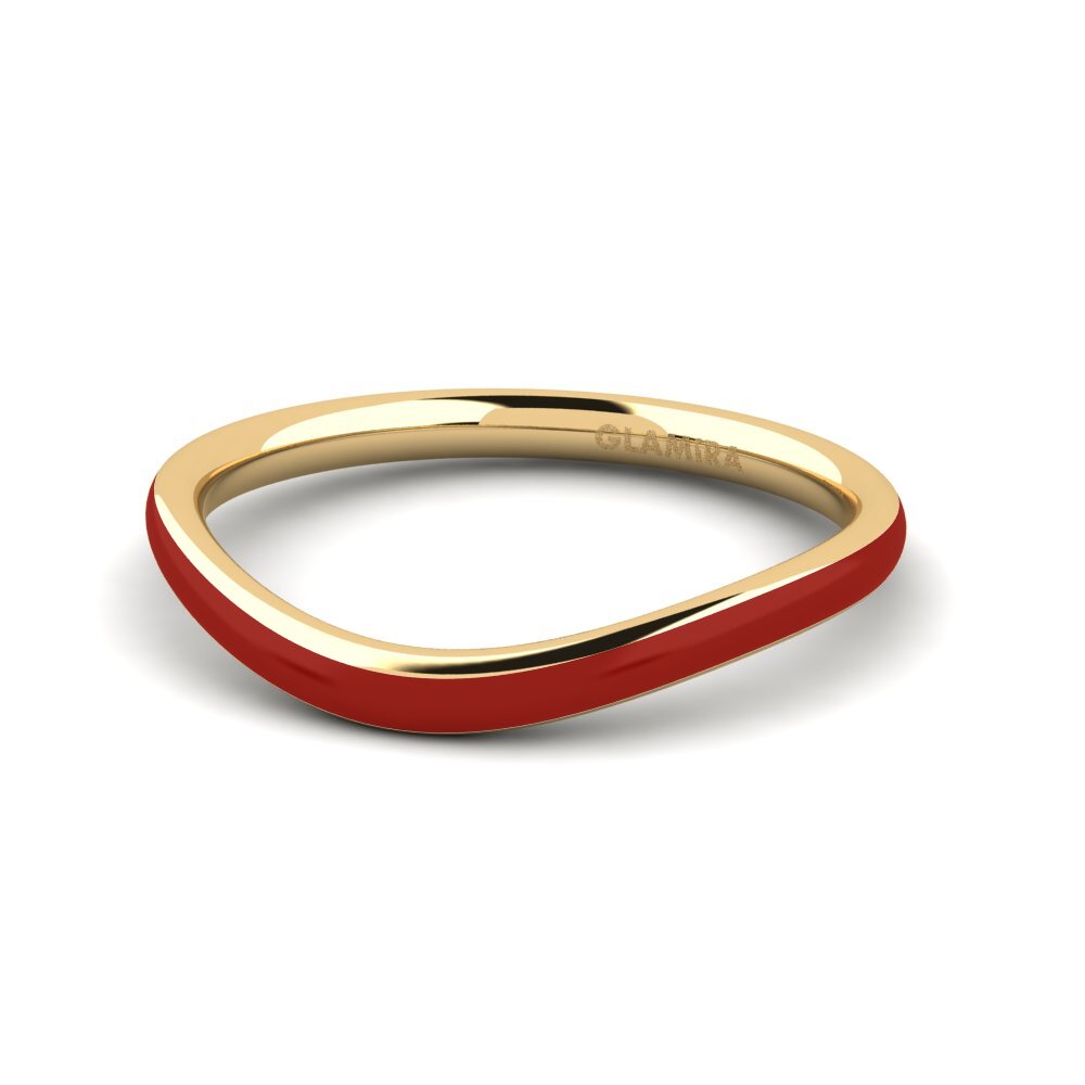 Gelbgold 375 Stapelbarer Ring Sallans - B