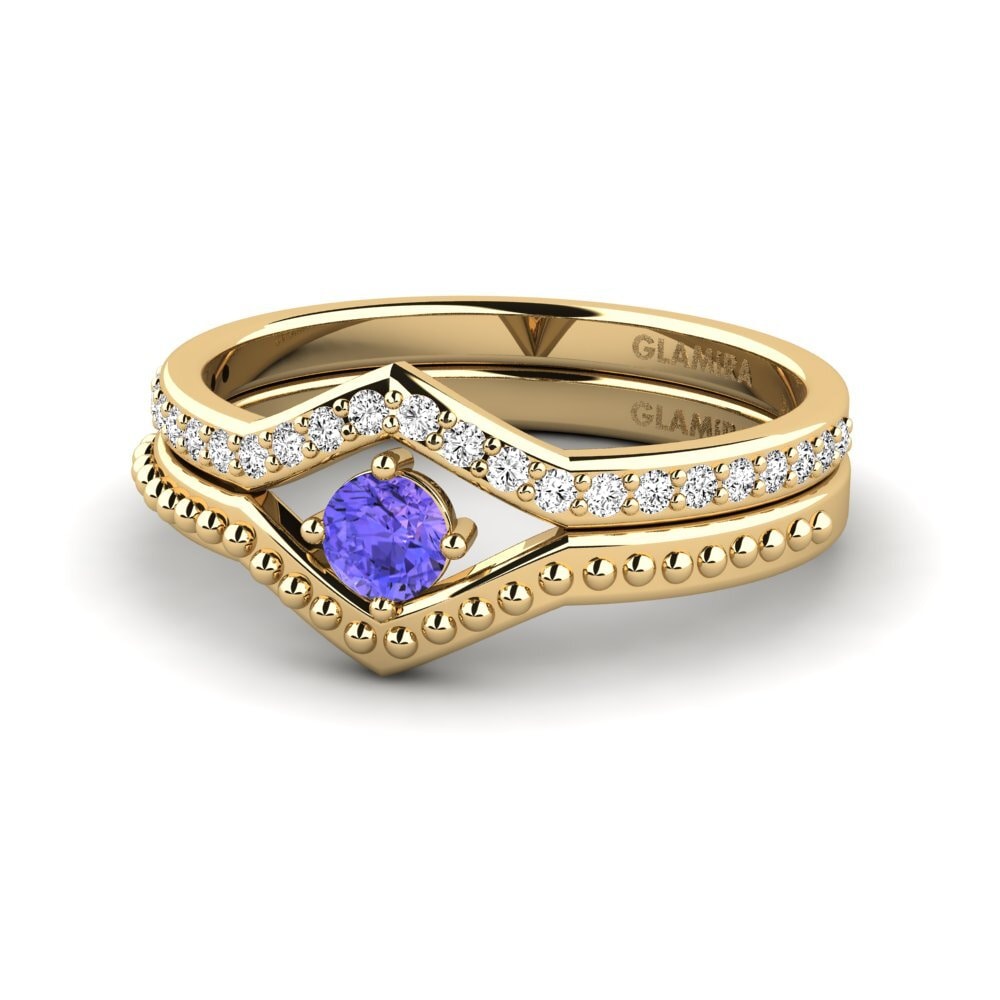 Tanzanita Anillo apilable Shappe - Set