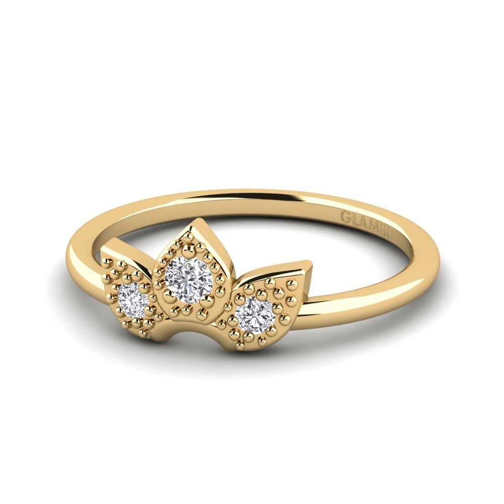 Diamante cultivado en laboratorio Anillo apilable Wlang - A