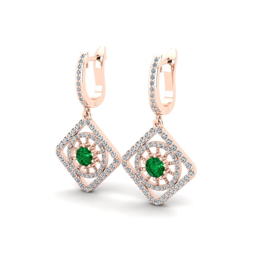 Emerald (Lab Created) Women's Earring Adopteres