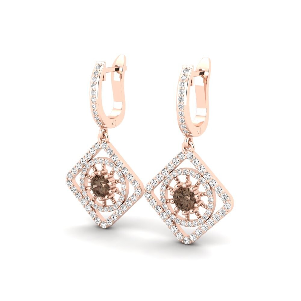 Quartz Fumé Boucle d'oreille femme Adopteres