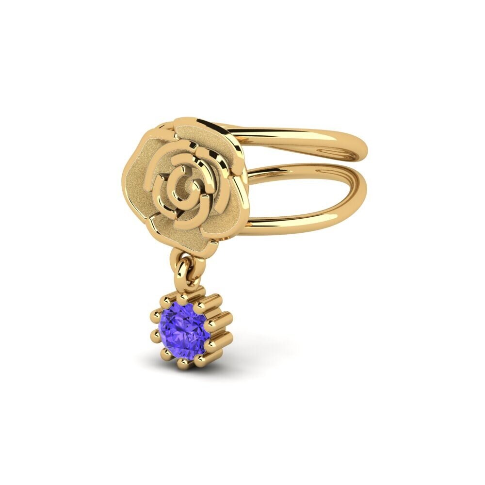 14ct Yellow Gold Tanzanite Women's Earring Anthan
