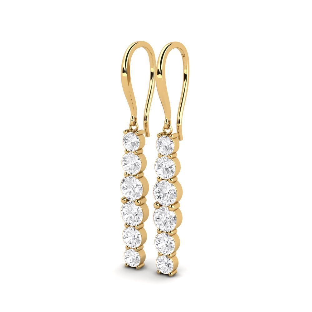 yellow-375 diamante-safira Brincos Feminino Copra