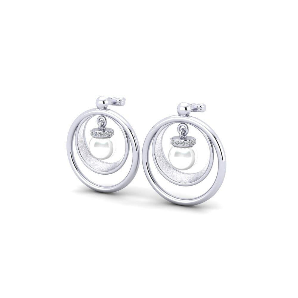 950 Platinum Women's Earring Courbe