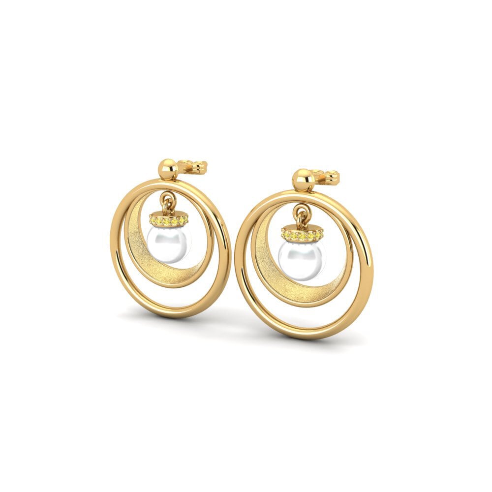 Yellow Sapphire Women's Earring Courbe