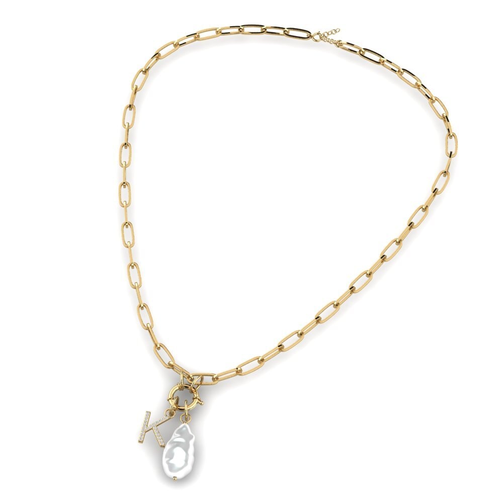 Lab Grown Diamond Paperclip Necklace Cypriote - K