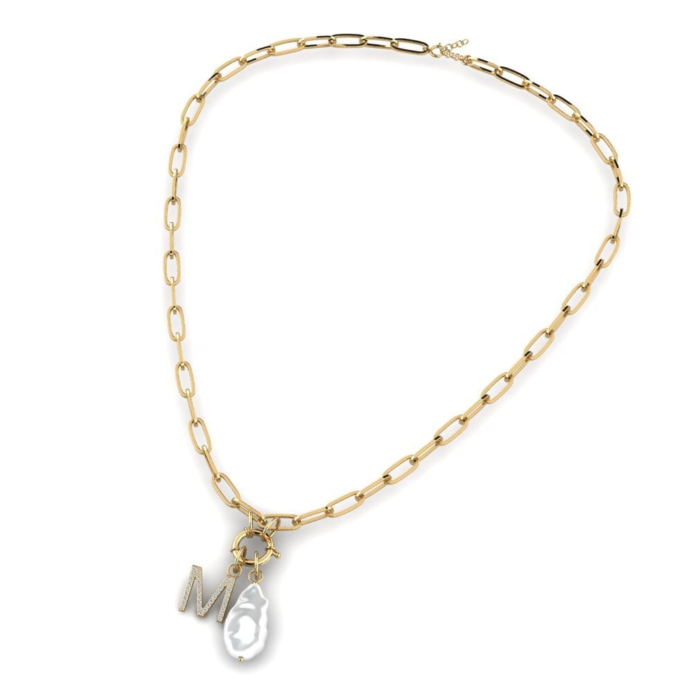 Lab Grown Diamond Paperclip Necklace Cypriote - M