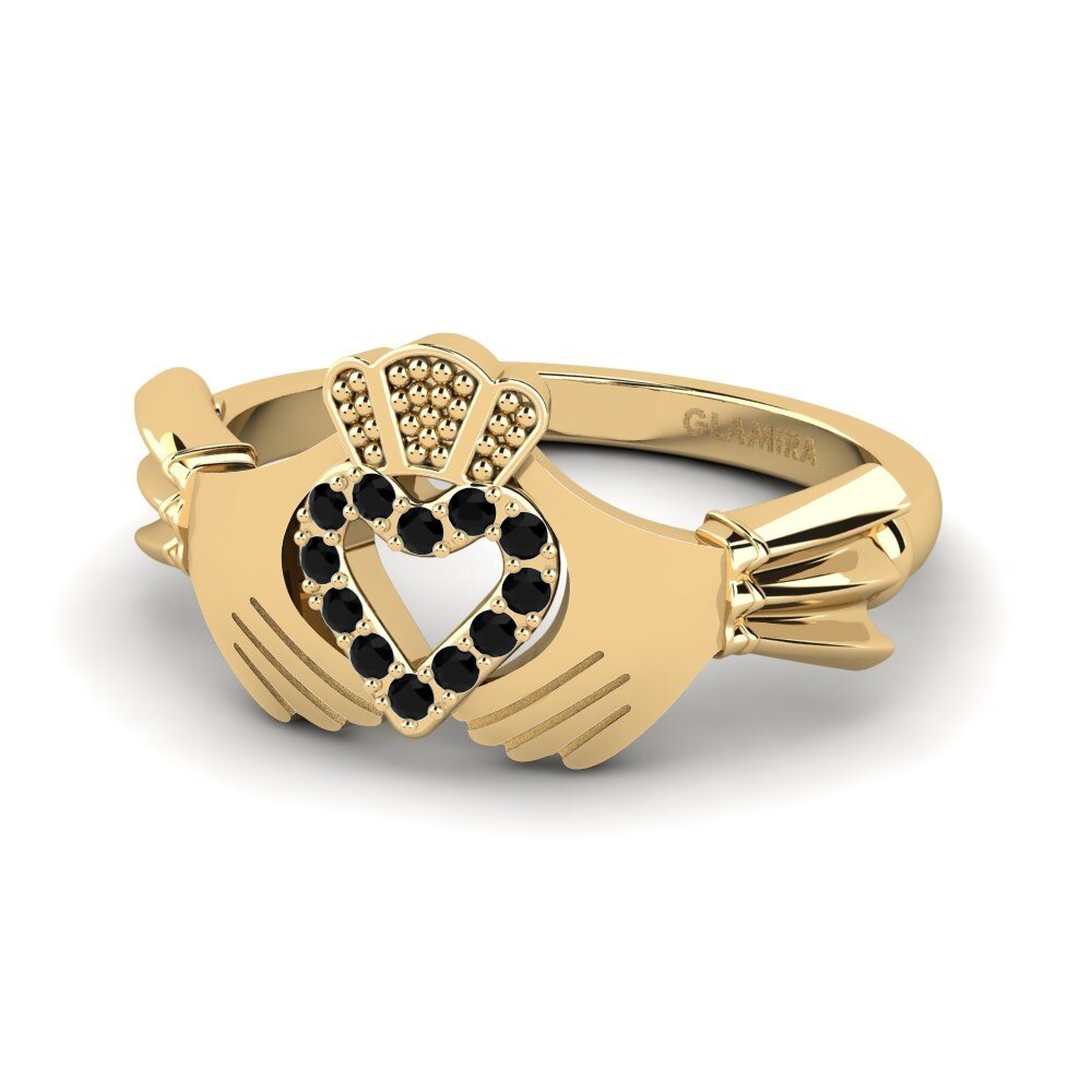 Diamante Negro Anel Ance