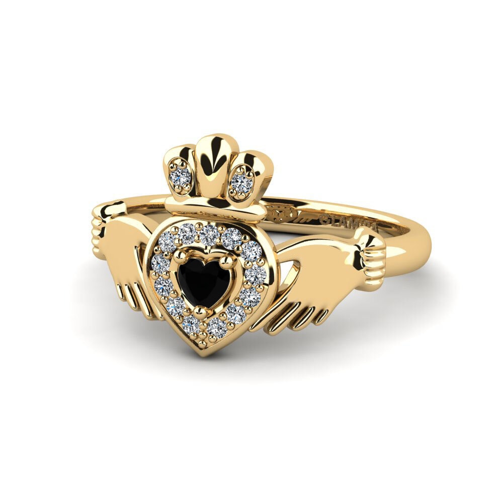 Diamante Negro Anel Ankale