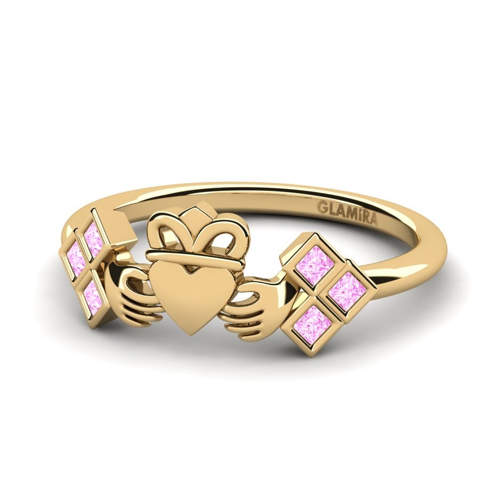 Princesa Zafiro Rosado Anillo Duyseras