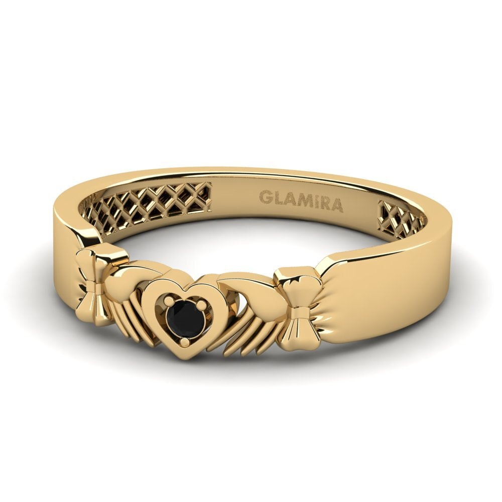 Diamante Negro Anel Festona