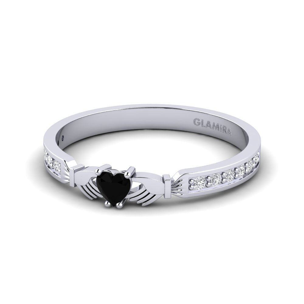 Diamante Negro Anel Hauters