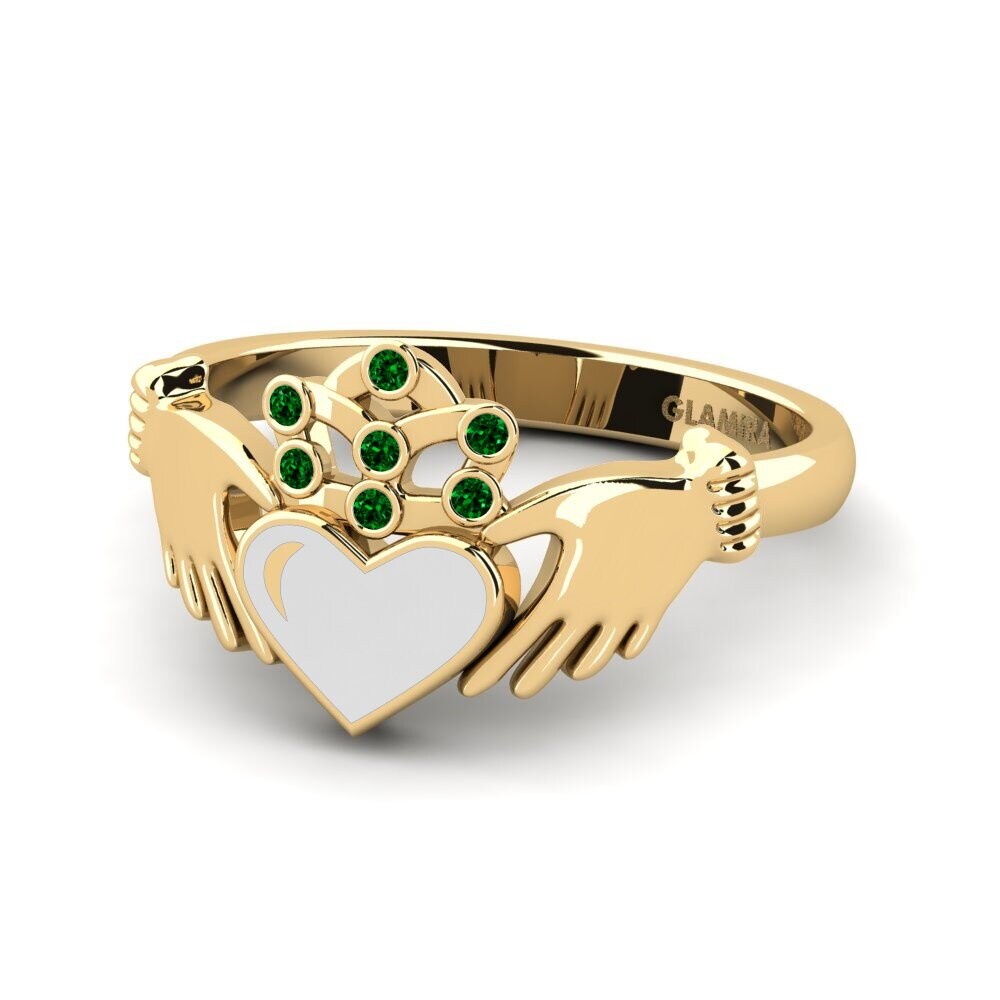 Grüner Zirkonia Ring Hnigeng
