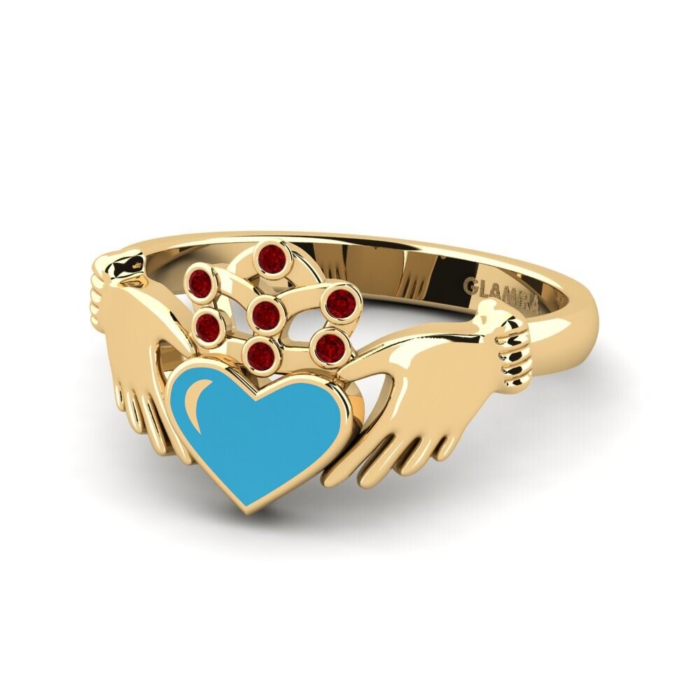 Red Zirconia Ring Hnigeng