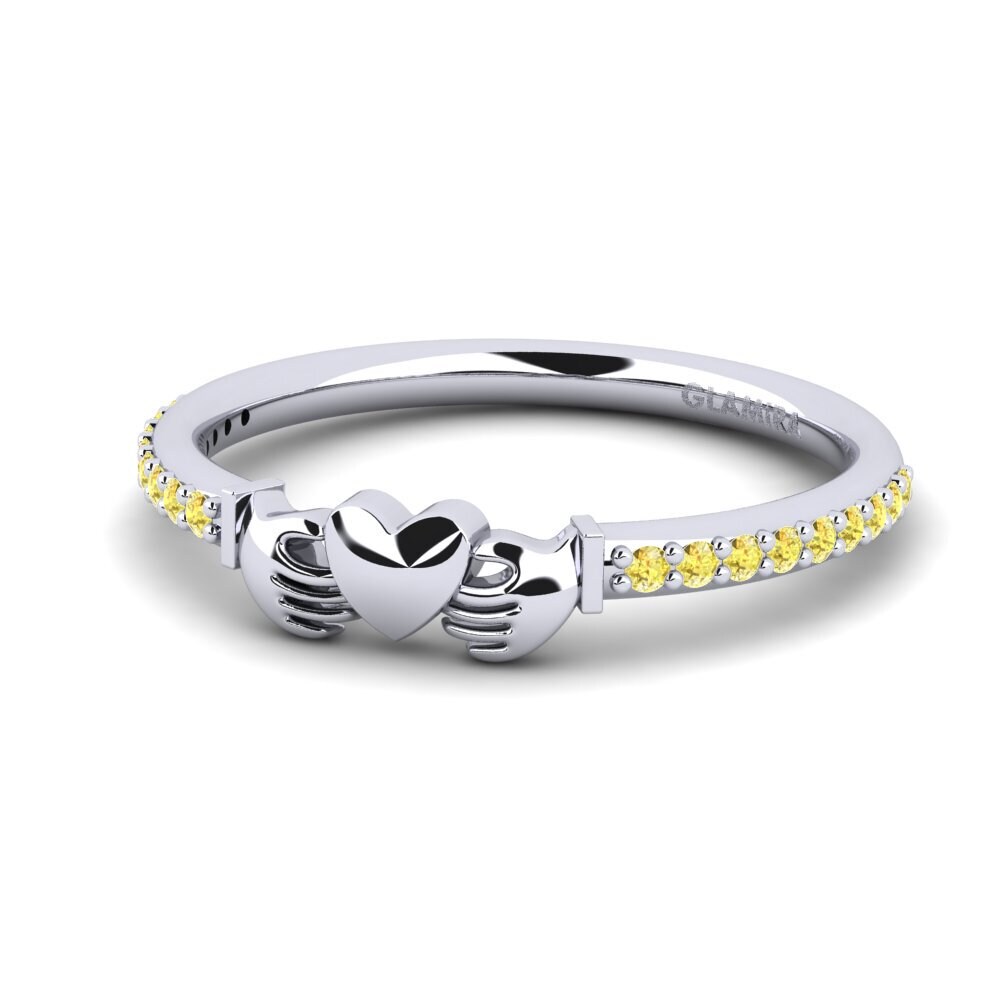 Gelber Saphir Ring Klrem