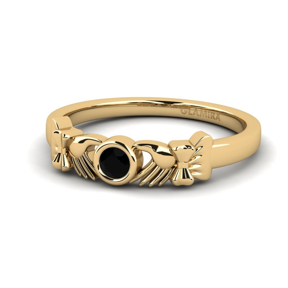 Diamante Negro Anel Kymen
