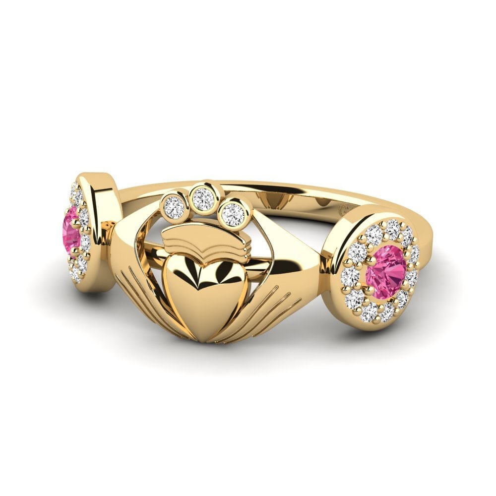 Rosa Turmalin Ring Lsendr