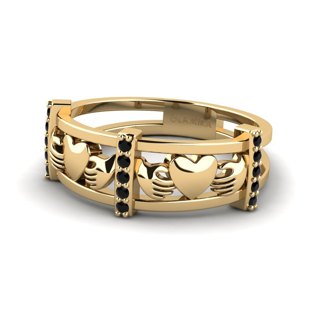 Diamante Negro Anel Marionse