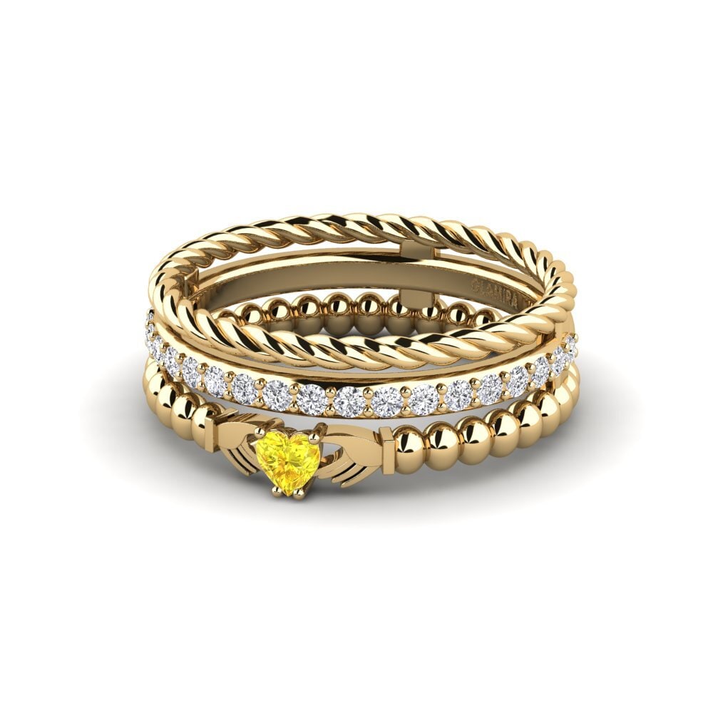Gelber Saphir Ring Mdoder