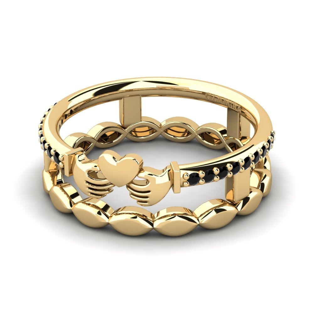 Diamante Negro Anel Mindalos