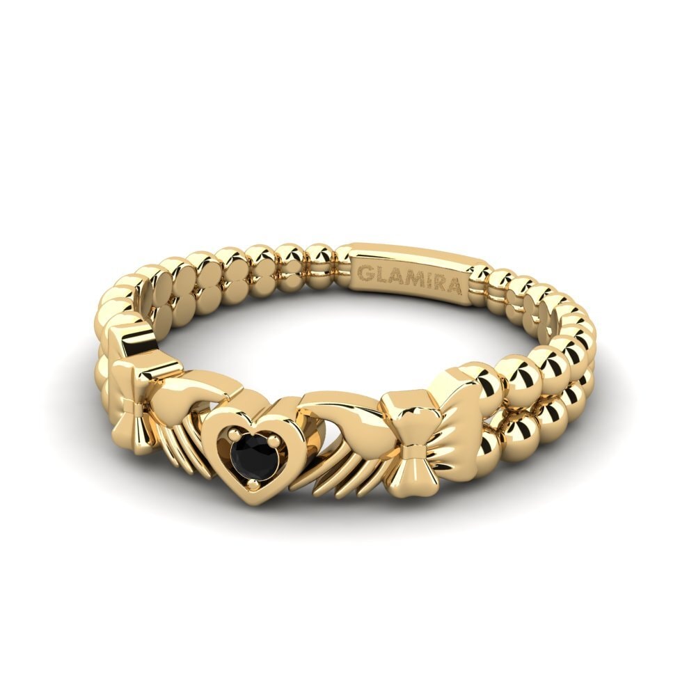 Diamante Negro Anel Muctom