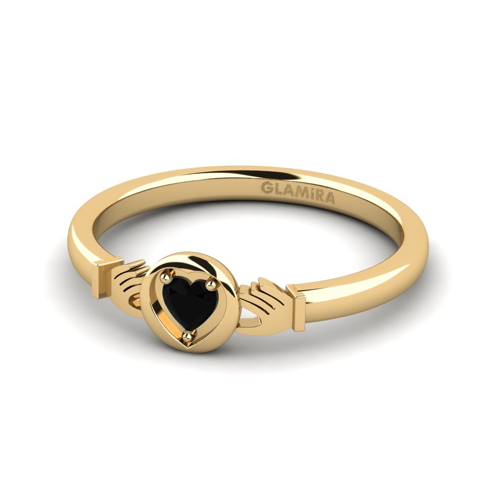 Diamante Negro Anel Netig