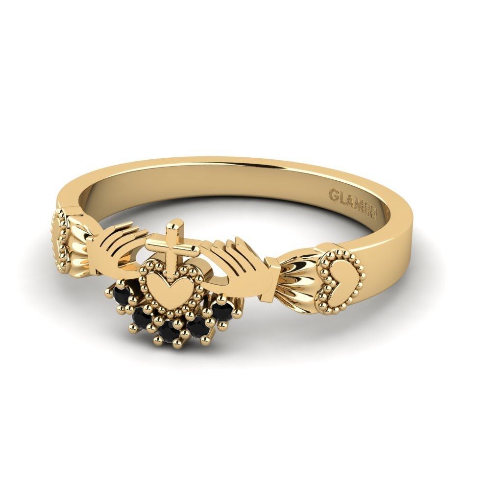 Diamante Negro Anel Rocysi