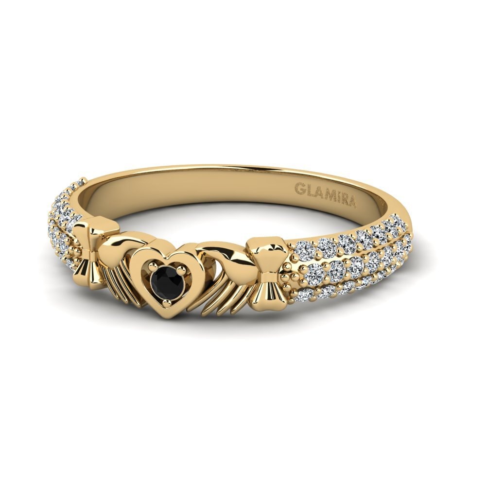 Diamante Negro Anel Seco