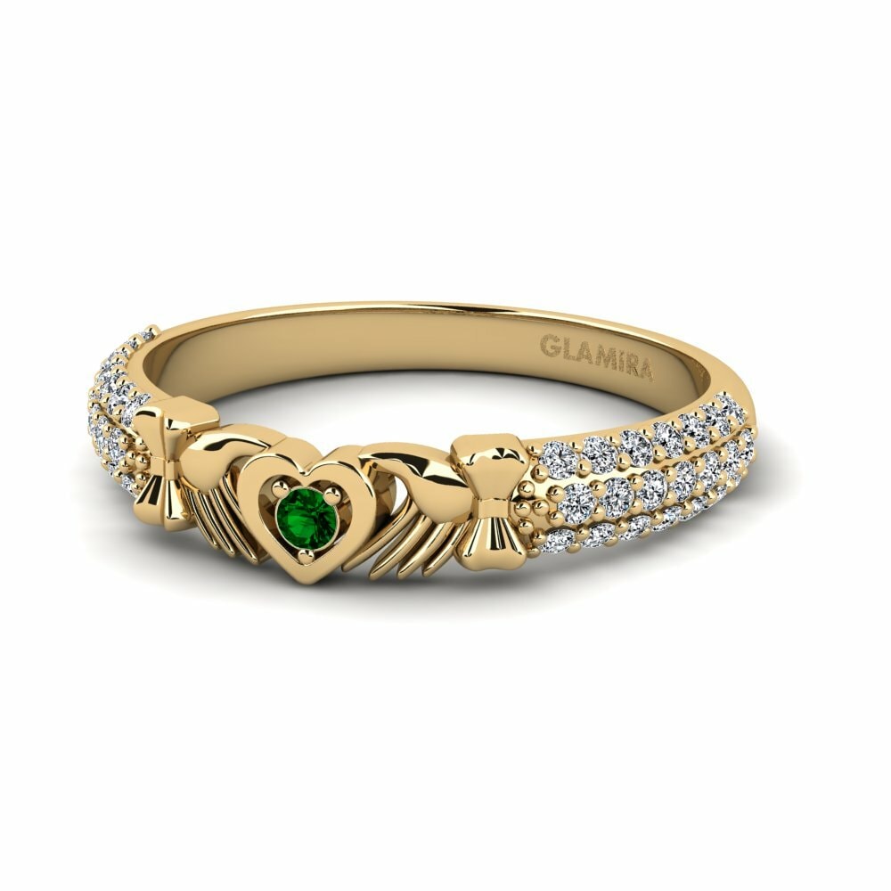 Circonita Verde Anillo Seco