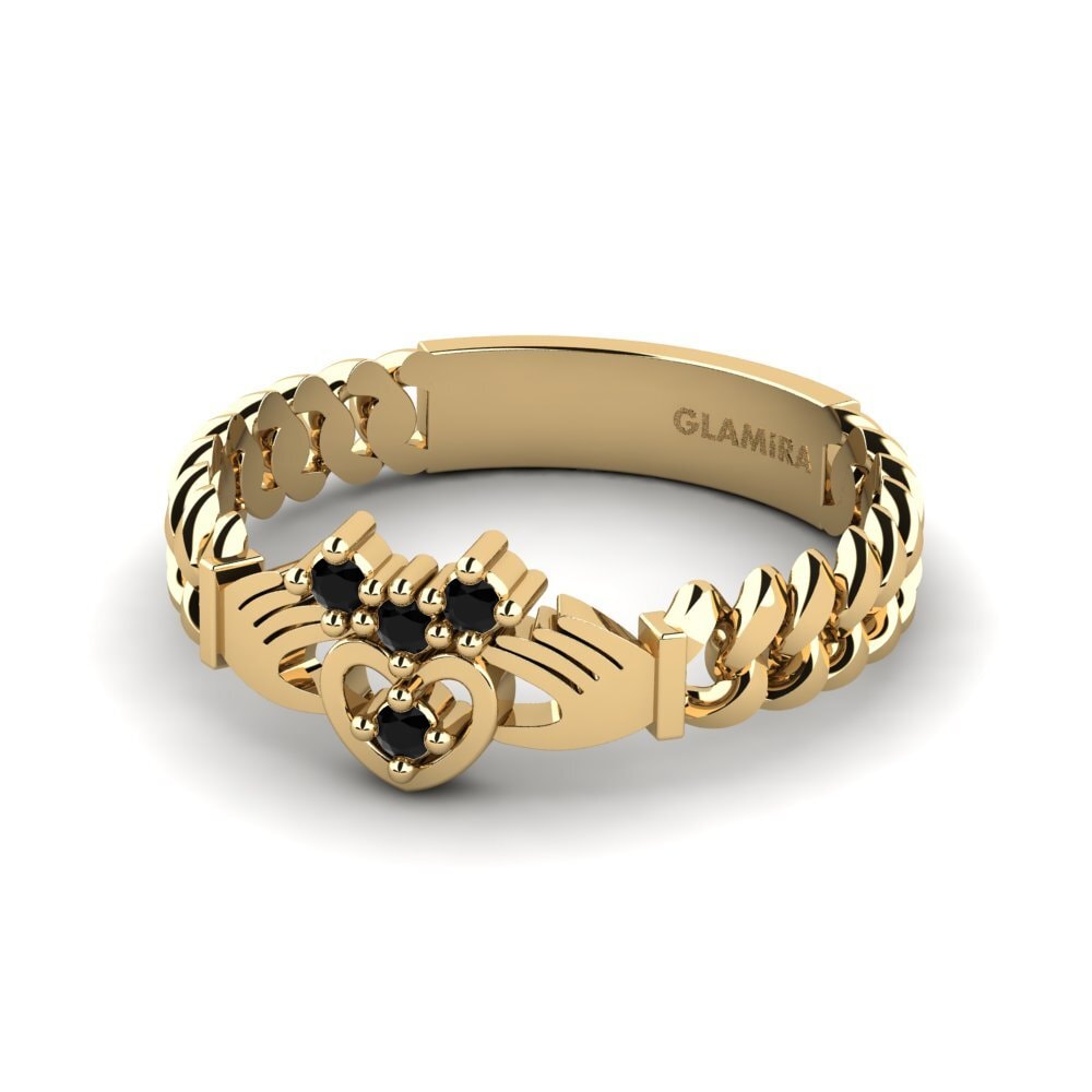 Diamante Negro Anel Senyore