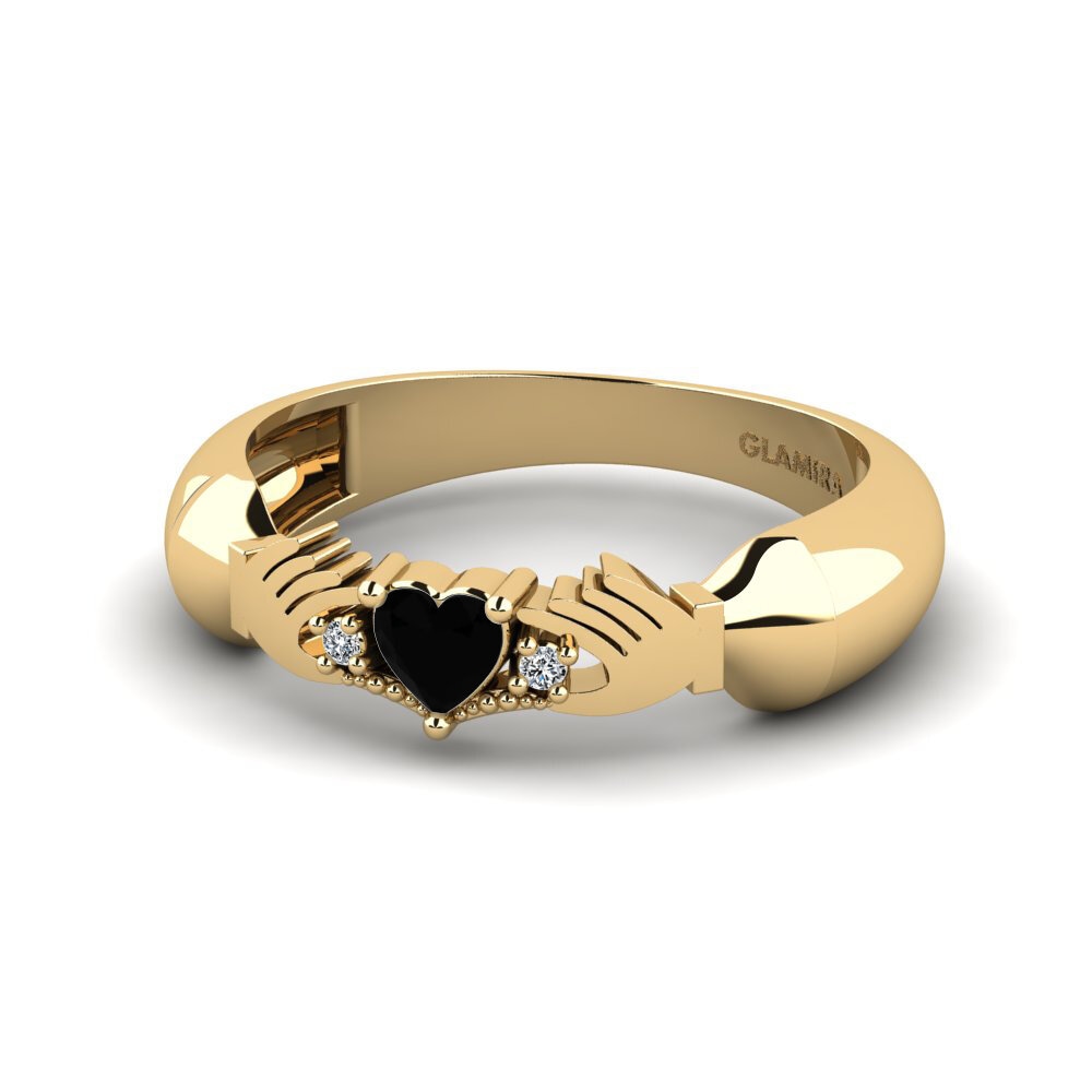 Diamante Negro Anel Wedryt