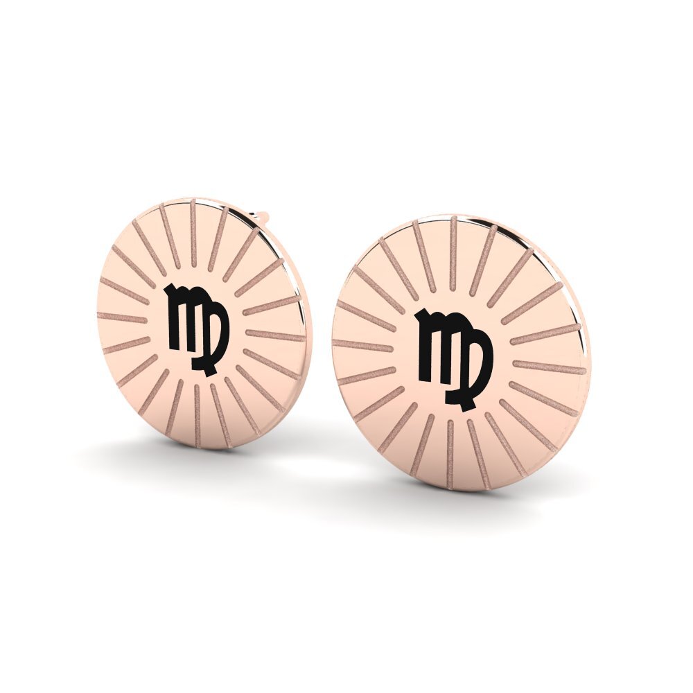 Or rose 585 Boucles D'oreilles Mdod - Virgo