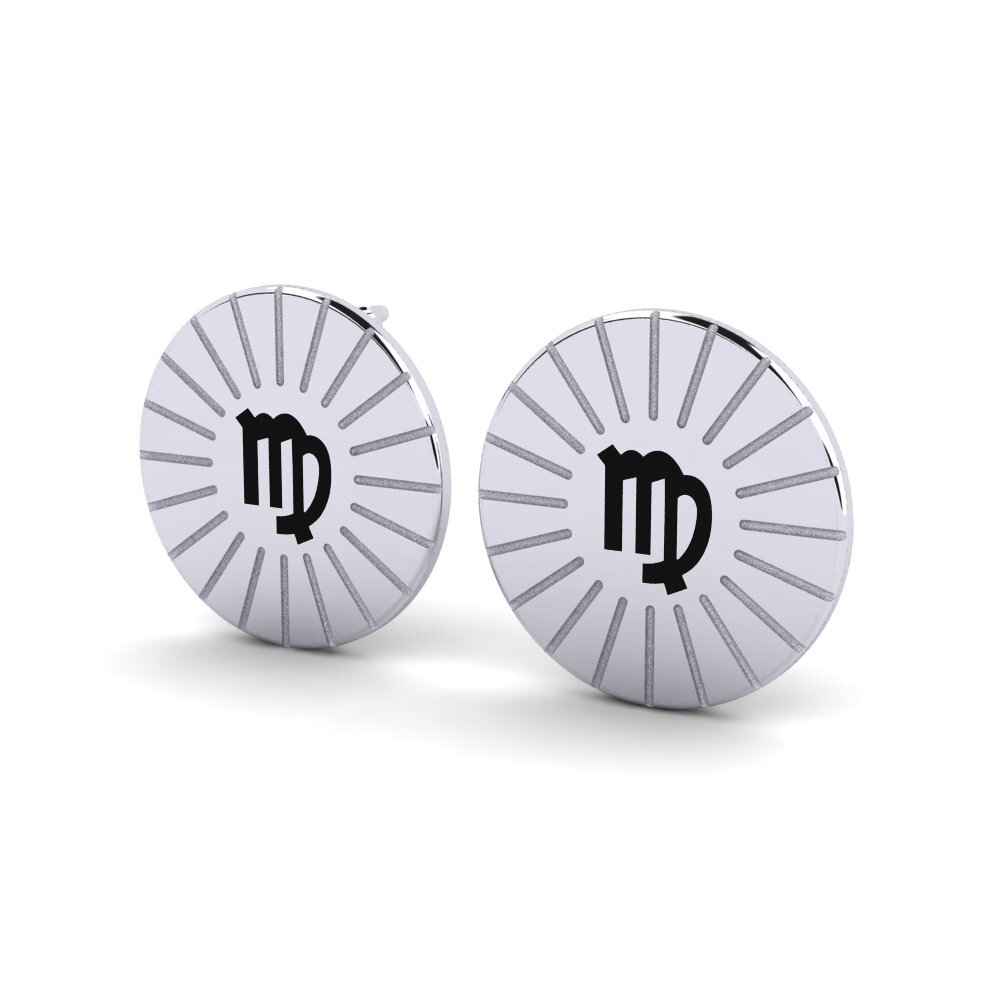 Platino 950 Pendientes Mdod - Virgo