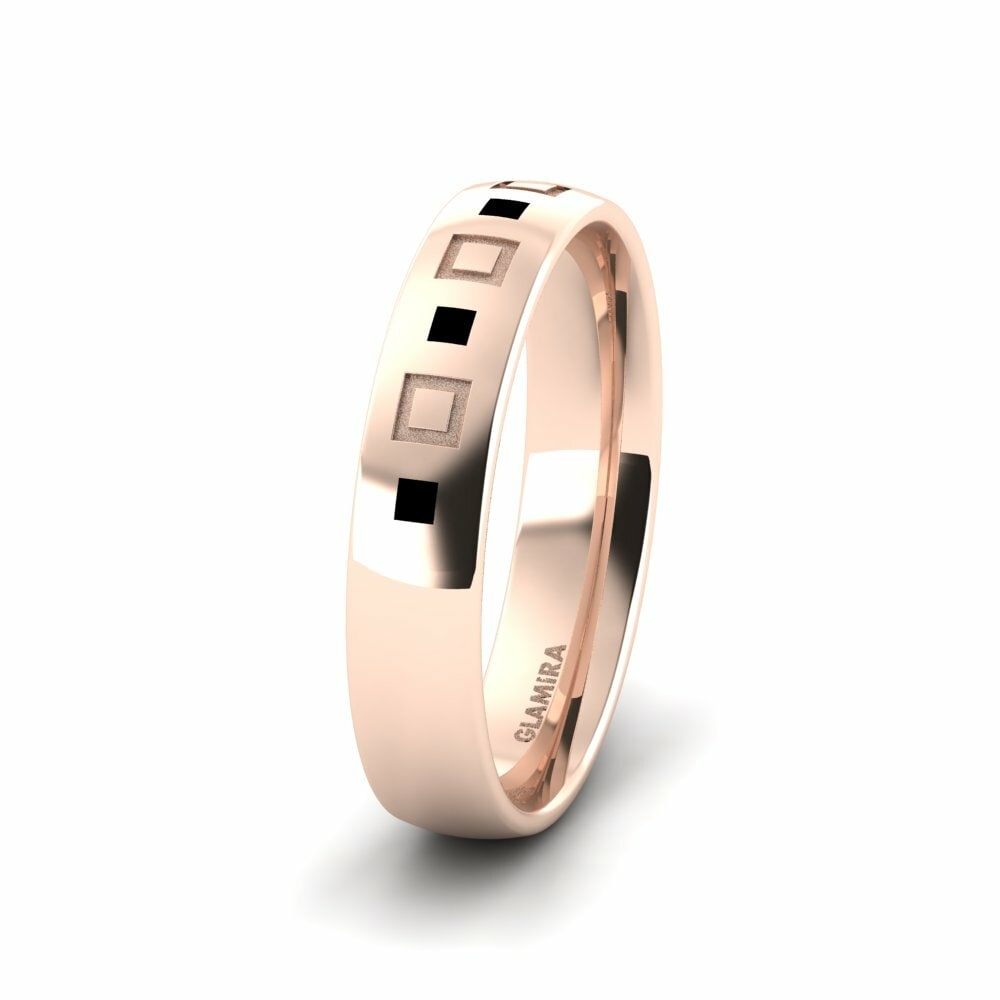 Anillo Boda Hombre Hot Sweet 5.0 mm 14k Oro Rosa