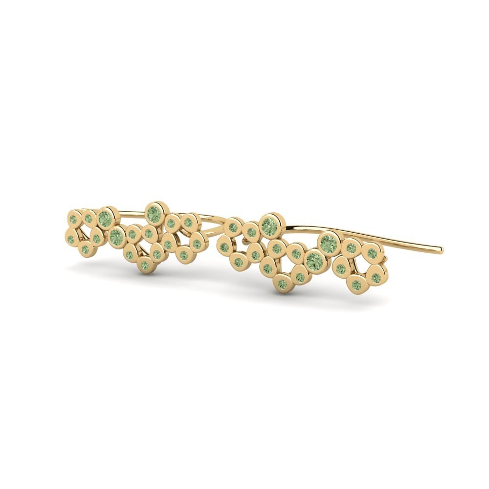 Diamant Vert Boucle d'oreille femme Angeme
