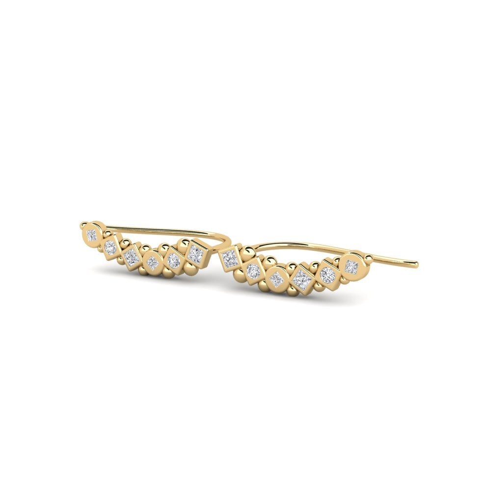 14k Oro Amarillo Mezclado Pendiente de mujer Deota