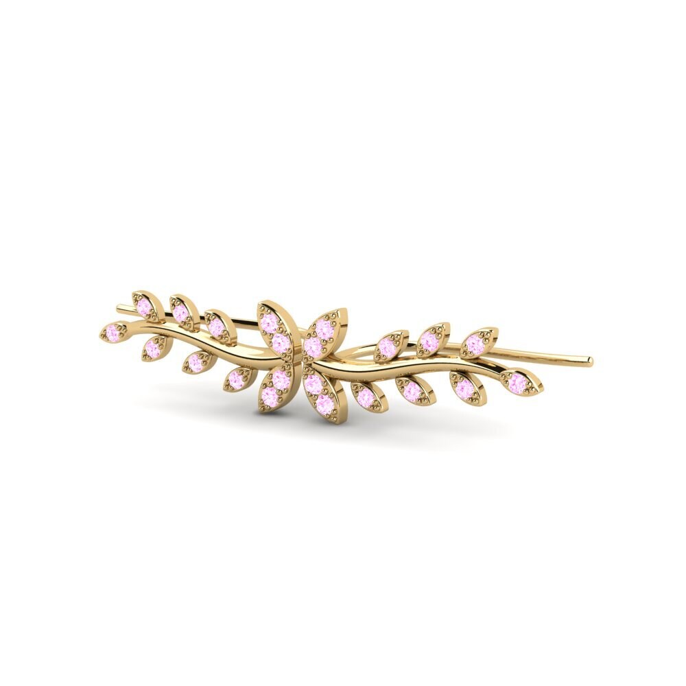 Đá Sapphire Hồng Bông tai nữ Dynn