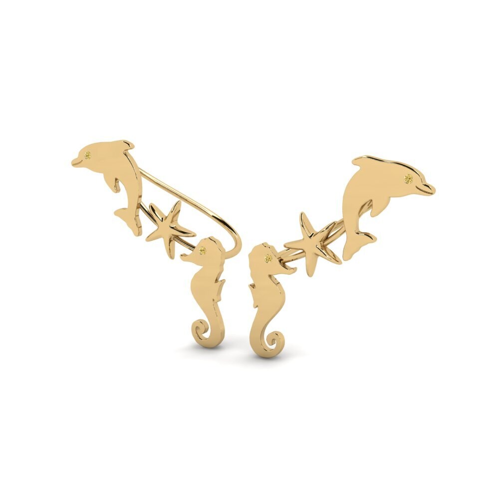 Yellow Diamond Women's Earring Elinsd