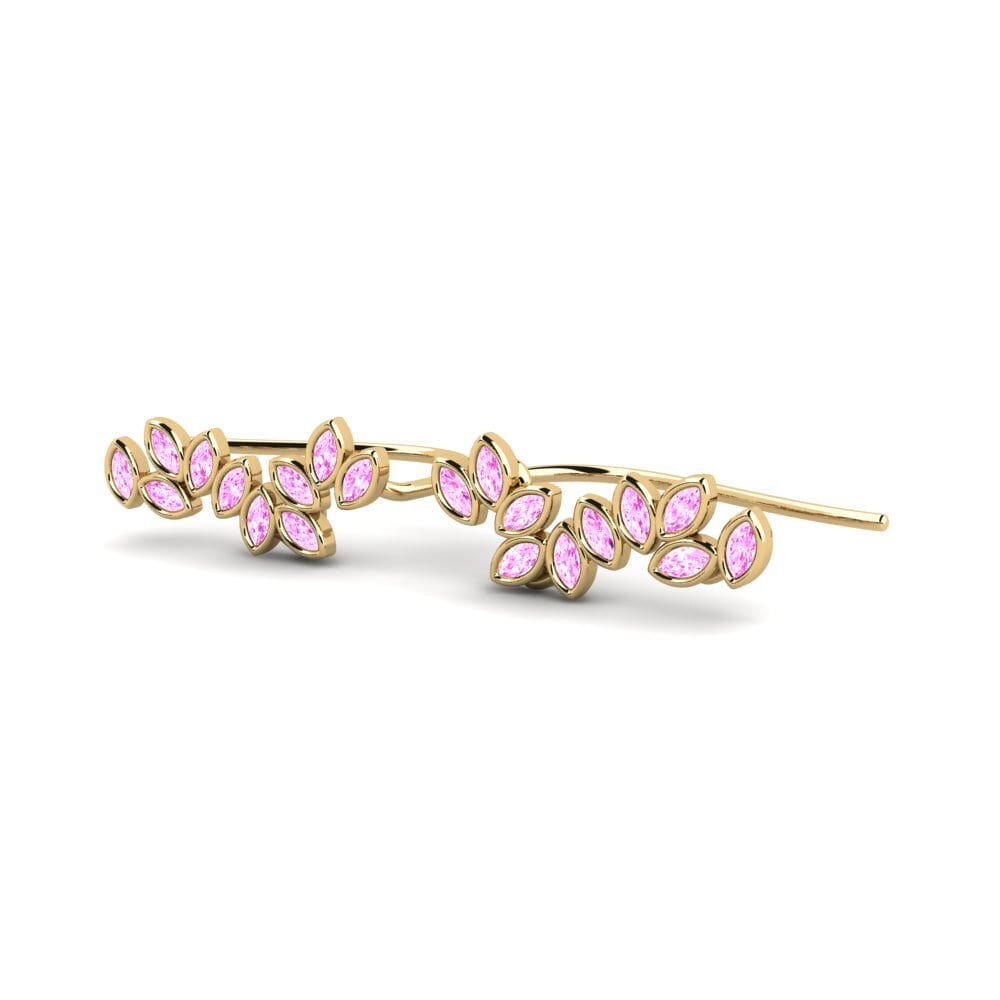 Đá Sapphire Hồng Bông tai nữ Embrumd