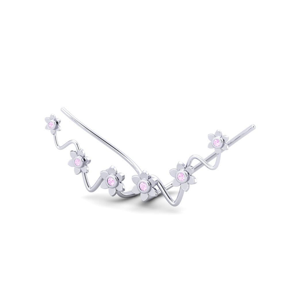 Saphir Rose Boucle d'oreille femme Eodo