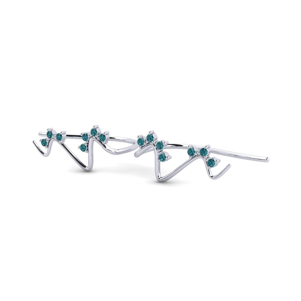 Blue Diamond Women's Earring Fromaskus
