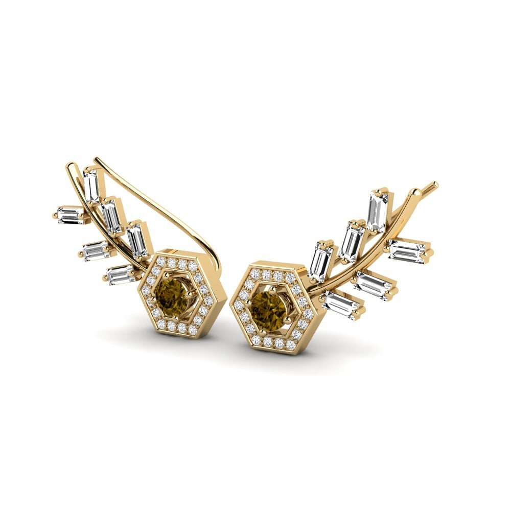 Đá Zircon Nâu Bông tai nữ Gyddod