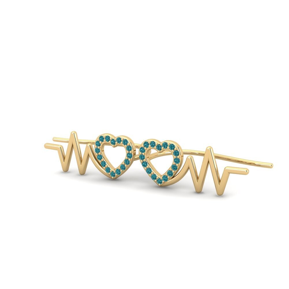 9ct Yellow Gold Women's Earring Hima