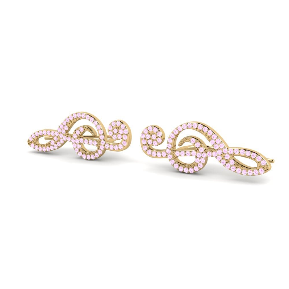 Đá Sapphire Hồng Bông tai nữ Kynn